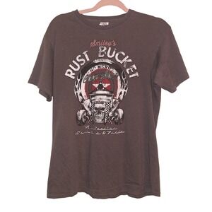 Smileys Rust Bucket Size Medium Gray T-shirt  Casual Everyday Lounge Errands
